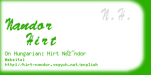 nandor hirt business card